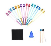 Boddceto Chakra Tuning Fork Set, 7 Chakr 1 Soul Purpose Weighted Tuning Forks for Meditation,Yoga, Sound Healing Multicolor