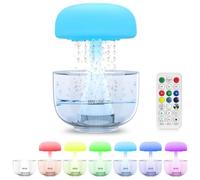 Boddceto Cloud Rain Humidifier Water Drip, Cloud Rain Aromatherapy Essential Oil Diffuser Mushroom Rain Cloud Humidifier with 7 Colors LED Light for Home Office