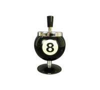 Boddceto Pool Billiard Ball Design Ashtray Portable Metal Ashtray for Pool House Billiards Ashtray,Black,No. 8