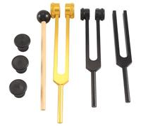 Boddceto Tuning Forks for Healing Set 128/256/512Hz Sound Healing Instruments Gold & Black Aluminum Alloy Chakra Tuning Forks