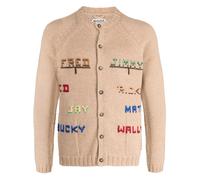 BODE patterned-intarsia crew-neck cardigan - Brown XS