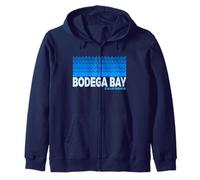 Bodega Bay CA - Bodega Bay California Aquatic Zip Hoodie