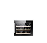BODEGA43-18C Small Built-in Wine Cooler Fridge - 18 bottles, brown tinted triple glazing, 5-20 ºC, 60 litres, 3 drawers (Beech wood), 2 of which can be pulled out on slider rail, 38 dB very silent