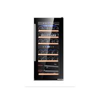 BODEGA43-24 Wine Fridge - Dual-zone wine cooler, 5-20 ºC, 80 litres, 24 bottles, 6 shelves, Wine fridge with glass door, low vibration, 43 dB black