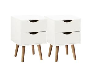Boden Pair Bedsides White 2 Drawer