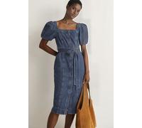 Boden Square Neck Denim Dress Ddn size 6P | Shirt Dresses Outlet | Women | Blue 6P