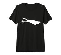 Bodensee Sweatshirt Outline White Premium T-Shirt
