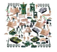 Boderam 100PCS Military Soldier Figures Toys Army Men Base Set Including Plastic Army Men Action Figures and Accessories with Handbag for Kid Boy Girl Toddler