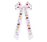Boderier Teacher Gifts Hair Bows for Women ABC Pencil Teach Hair Bow Clips Long Jeweled Satin Ribbon Bow Barrette Hair Clip Back To School Teacher Must Haves Accessories