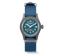 BODERRY Men's 38mm Titanium Watch, Automatic, Military, Day/Date Function, 100M Waterproof, Nylon Strap, Japanese NH35 Movement, Screw-Down Crown - LANDMASTER