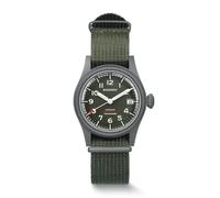 BODERRY Men's 38mm Titanium Watch, Automatic, Military, Day/Date Function, 100M Waterproof, Nylon Strap, Japanese NH35 Movement, Screw-Down Crown - LANDMASTER