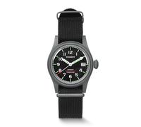 BODERRY Men's 38mm Titanium Watch, Automatic, Military, Day/Date Function, 100M Waterproof, Nylon Strap, Japanese NH35 Movement, Screw-Down Crown - LANDMASTER