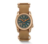 BODERRY Men's Bronze Automatic Field Watch 40mm Military Watch Date Function 100M Waterproof with Genuine Leather Strap Japanese Mechanical Movement & Screw Down Crown-Voyager