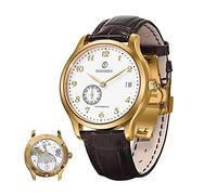 BODERRY Mens Micro-Rotor Automatic Dress Watches Waterproof Stainless Steel Mechanical Business Wrist Watch for Men,Sapphire Men's Luxury Wristwatch, Gold/White, Mechanical,Self-winding