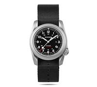 BODERRY Men's Watch Titanium Automatic Field Watch 40mm Military Watch Day Date Function 100M Waterproof with Nylon Strap Japanese Mechanical Movement & Screw Down Crown-Voyager