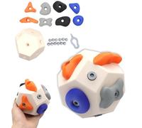 Bodeshis 1Pcs Handcrafted Boulder Block, Finger Strength Training Tool for Climbers, Portable 3D Climbing Ball for Grip Conditioning, Rock Climbing Gifts for Bouldering Enthusiasts, 11.5 cm