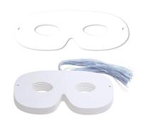 Bodeshis 40Pcs White Mask, DIY Blank Face Masks, Superhero Masks to Decorate, Personalised Face Masks for Party, Halloween, Dress Up