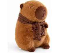 Bodeshis Capybara Plush, 25cm Cute Capybara Teddy, Capybara Plush with Scarf, Cuddly Stuffed Animal, Cute Stuffed Animal at Birthday Valentine's Day Halloween