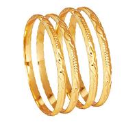bodha Traditional Indian 24K Gold Plated Designer Bangles for Women (Pack of 4) SJ_3301