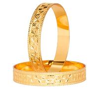 bodha Traditional Indian 24K Two Tone Gold Plated Designer Bangles for Women (Pack of 2) SJ_3295