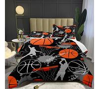 Bodhi Sports Comforter Twin Size Basketball Comforter Set for Teen Boys,Kids,Sports Boys Bedding Set with Pillowcases,Teen Boys Comforter Twin Size,Basketball Player Bedding