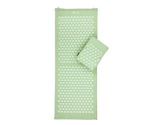 Bodhi VITAL Acupressure Mat Set XL, Massage Mat & Cushion Including Bag, Fakir Mat for Self-Massage, Relaxation Mat for Neck and Back Pain, Pin Cushion for Home, Pastel Green