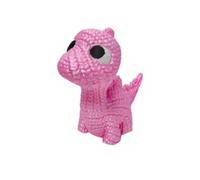 Bodhi2000 3D Printed Dinosaur Figurine, Cute Mini Crochet Texture Dino Statue, Miniature Collectible Ornament for Kids Bedroom, Office Desktop Decoration, PLA Plastic Animal Model, 7.7cm Pink