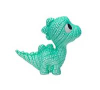 Bodhi2000 3D Printed Dinosaur Figurine, Cute Mini Crochet Texture Dino Statue, Miniature Collectible Ornament for Kids Bedroom, Office Desktop Decoration, PLA Plastic Animal Model, 7.7cm Light Green