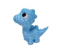 Bodhi2000 3D Printed Dinosaur Figurine, Cute Mini Crochet Texture Dino Statue, Miniature Collectible Ornament for Kids Bedroom, Office Desktop Decoration, PLA Plastic Animal Model, 7.7cm Sky Blue