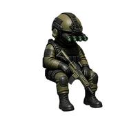 Bodhi2000 7cm Realistic Precision Marksman Soldier Resin Statue, Mini Utility Special Forces Figurine, Desktop Military Collectible Ornament Gift For Gamers & Men A