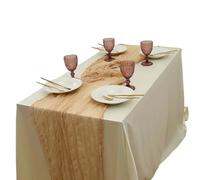 Bodhi2000 Cheesecloth Table Runner, Boho Rustic Gauze Fabric for Wedding Reception, 35x118 Inch Sheer Tablecloth, Soft Farmhouse Decoration for Holiday Party, Sage Green D S