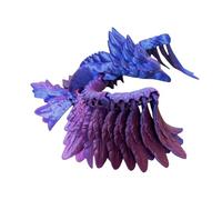 Bodhi2000 Collectible Phoenix Figurine 3d Printed Ornament with Movable Joints Colorful Bird Figure Articulated Animal Model Fidget Toy for Home Office Desktop Purple