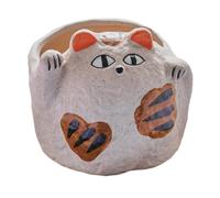 Bodhi2000 Cute Cat Planter, Ceramic Kitty Plant Pot for Succulents with Drainage Hole, Decorative Flower Pot for Indoor Outdoor Home Office Garden Decor, Small Cartoon Animal Succulents Container A