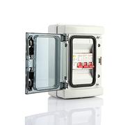 Bodhi2000 Mini Leakage Circuit Breaker, Consumer Unit Waterproof 40A RCD 20Amp 6Amp 2 Way Garage Unit Fuse Box, IP65 Protective Circuit Breaker Consumer Unit