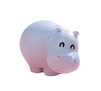 Bodhi2000 Miniature Hippo Ornament Miniature Hippopotamus Figurine Resin Hippo Sculpture for Shelves Desk Office Decoration F