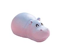 Bodhi2000 Miniature Hippo Ornament Miniature Hippopotamus Figurine Resin Hippo Sculpture for Shelves Desk Office Decoration C