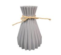 Bodhi2000 Minimalistic Stylish Flower Vase, Modern Vases and Ornaments, Plastic Vase Dried Flower Basket Holder Craft DIY Home Office Party Decoration - Grey