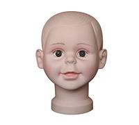 Bodhi2000 Styrofoam Head Model,Wig Head Display Foam Head, Little Kid Boy Mannequin Head PVC Children Hat Display Mold Headwear Cap Holder - L