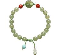BODHIS Bracelet, Natural Crystal Bracelet 7A Women Lucky Charm Bracelet Southern Red Agate Vacation Chakra