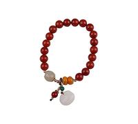 BODHIS Bracelet, Wealth Bracelet White Jade Ruyi Authentic Gem Crystal Reiki Amulet Lucky Wealth Ward Off