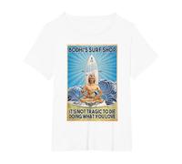 Bodhi's Surf Shop It's Not Tragic to Die Doing What You Lov T-Shirt, Women's Plus, White, 2X