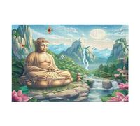Bodhisattva 1000 Piece Pack Classic Jigsaw Puzzle Lotus Faith Couple Puzzle Partners Ultra Difficult Wall Decor Easter New Year Gift Thick Paperboard 1000 PCS