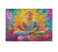 Bodhisattva 300 Piece Complete Jigsaw Puzzle Set Lotus Faith Teens Beginners Educational Challenge Puzzle Fans Group Play Anniversary Quality Material 300 PCS