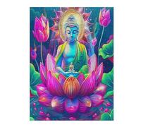 Bodhisattva 500 Piece Pack Classic Jigsaw Puzzle Lotus Faith Couple Puzzle Partners Ultra Difficult Wall Decor Easter New Year Paperboard Material 500 PCS