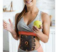 Bodi-Tek Ab Trainer EMS Abs Stimulator Pad with 15 Intensity Levels, Wireless Core Muscle Toner for Men & Women - USB Rechargeable, 23-Min Auto Program, 8 Gel Pads, Abdominal Fitness Device