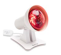 Bodi-Tek Infrared Health Heat Lamp with 150W Shatterproof Bulb for Deep Penetrating Soothing Heat, Helps Ease Muscle Aches & Joint Stiffness, Timer & Heat Level Settings