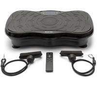 Bodi-Tek Vibration Plate Exercise Machine For Whole Body Workout, Vibration Fitness Trainer, Compact Designed Power Plate With Resistance Cords