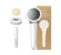 BODIBEAM Vitamin C Korean Shower Head Filter for Hard Water, 3-Setting Rain Shower Head with 3-Step Water Purifying System, High Pressure, Easy Installation