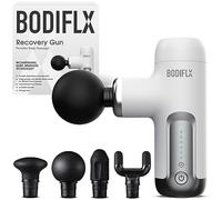 BODIFLX Mini Massage Gun Deep Tissue,6 Speeds Cordless Handheld Muscle Massager with 4 Heads 1800mAh Battery & Type-C Charging, Super Quiet Chargeable Device Pain Relief - White