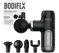 BODIFLX Mini Massage Gun Deep Tissue,6 Speeds Cordless Handheld Muscle Massager with 4 Heads 1800mAh Battery & Type-C Charging, Super Quiet Chargeable Device Pain Relief - Black